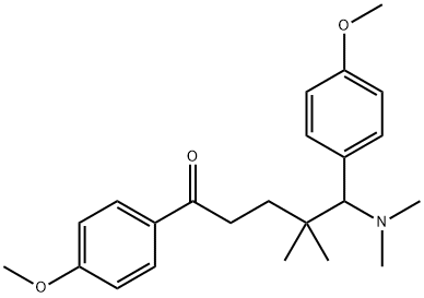 ω-(Dimethylamino)-4'-methoxy-ω-(p-methoxyphenyl)-γ,γ-dimethylvalerophenone 结构式