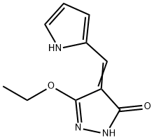 3H-Pyrazol-3-one,5-ethoxy-2,4-dihydro-4-(1H-pyrrol-2-ylmethylene)-(9CI) 结构式