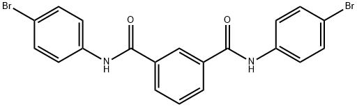 1-N,3-N-bis(4-bromophenyl)benzene-1,3-dicarboxamide 结构式