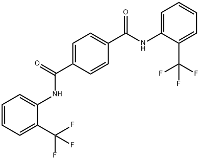 1-N,4-N-bis[2-(trifluoromethyl)phenyl]benzene-1,4-dicarboxamide 结构式