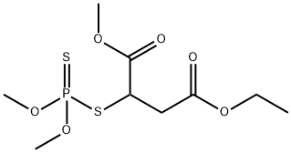 Butanedioic acid, 2-[(dimethoxyphosphinothioyl)thio]-, 4-ethyl 1-methyl ester 结构式