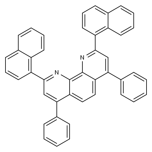 1,10-Phenanthroline, 2,9-di-1-naphthalenyl-4,7-diphenyl- 结构式