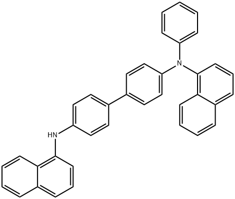 N,N'-二(1-萘)-N-苯基-4,4'联苯二胺 结构式