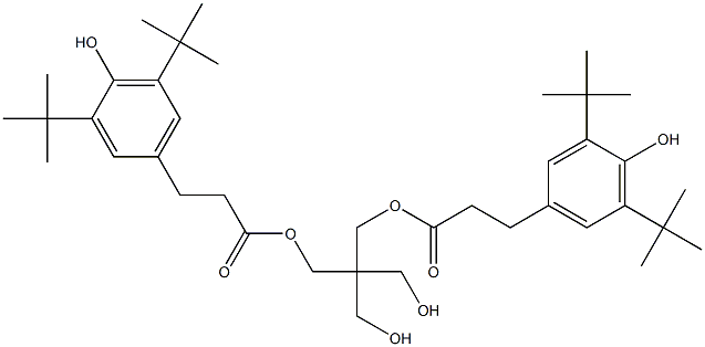 2,2-双(羟甲基)丙烷-1,3-二酰基双(3-(3,5-二叔丁基-4-羟基苯基)丙酸酯) 结构式