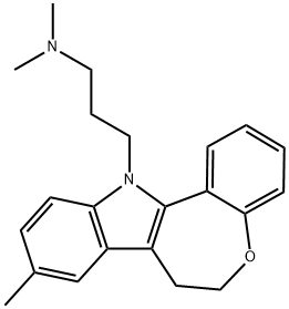 6,7-Dihydro-9-methyl-N,N-dimethyl-12H-[1]benzoxepino[5,4-b]indole-12-propan-1-amine 结构式