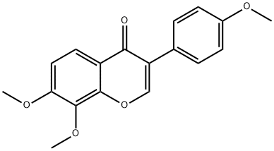 7,8-二甲氧基-3-(4-甲氧基苯基)-4H-1-苯并吡喃-4-酮 结构式