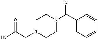 (4-苯甲酰基哌嗪-1-基)乙酸 结构式