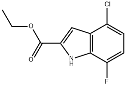 1H-Indole-2-carboxylic acid, 4-chloro-7-fluoro-, ethyl ester 结构式