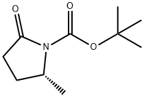 1-Pyrrolidinecarboxylic acid, 2-methyl-5-oxo-, 1,1-dimethylethyl ester, (2R)- 结构式