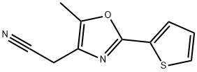 2-(5-甲基-2-(噻吩-2-基)噁唑-4-基)乙腈 结构式