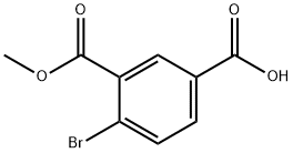 4-溴-3-(甲氧羰基)苯甲酸 结构式