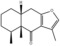3,4aβ,5β-Trimethyl-4,4a,5,6,7,8,8aβ,9-octahydronaphtho[2,3-b]furan-4-one 结构式
