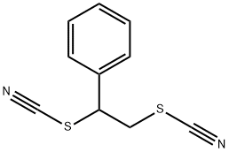 Thiocyanic acid, 2-phenyl-2-thiocyanatoethyl ester 结构式