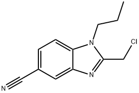 2-(CHLOROMETHYL)-1-PROPYL-1H-BENZO[D]IMIDAZOLE-5-CARBONITRILE 结构式