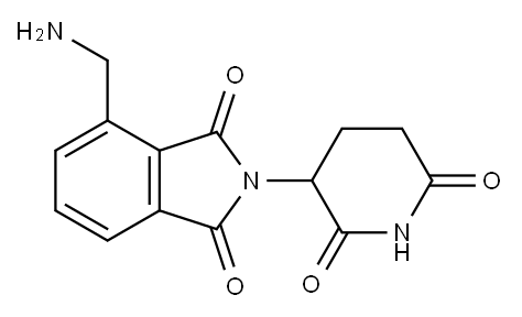 1H-Isoindole-1,3(2H)-dione, 4-(aminomethyl)-2-(2,6-dioxo-3-piperidinyl)- 结构式