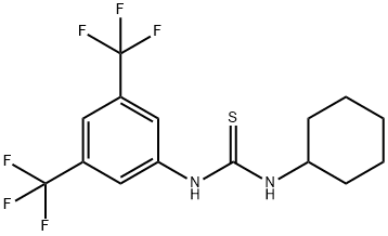 N-[3,5-bis(trifluoromethyl)phenyl]-N’cyclohexylthiourea 结构式