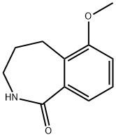 6-甲氧基-2,3,4,5-四氢-1H-2-苯并氮杂卓-1-酮 结构式