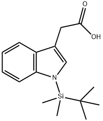 2{1-[(tert-butyl)dimethylsilyl]}-1H-indole-3-acetic acid 结构式