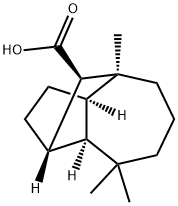 (1S,3aα,8aα,9R)-Decahydro-4,8,8-trimethyl-1β,4β-methanoazulene-9-carboxylic acid 结构式