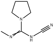 1-Pyrrolidinecarboximidamide,N-cyano-N-methyl-(9CI) 结构式