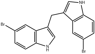 5,5'-DIBROMO-3,3'-DIINDOLYLMETHANE 结构式