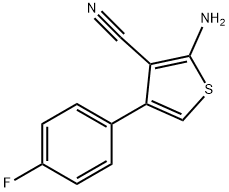 3-Thiophenecarbonitrile, 2-amino-4-(4-fluorophenyl)- 结构式