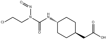 4β-[3-(2-Chloroethyl)-3-nitrosoureido]cyclohexane-1α-acetic acid 结构式