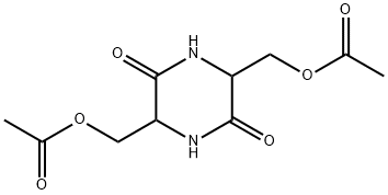 2,5-Piperazinedione, 3,6-bis[(acetyloxy)methyl]- 结构式