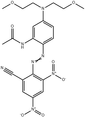 N-[5-[双(2-甲氧基乙基)氨基]-2-[(2-氰基-4,6-二硝基苯基)偶氮]苯基]-乙酰胺 结构式