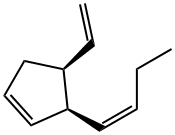 1β-Ethenyl-2β-[(Z)-1-butenyl]-3-cyclopentene 结构式