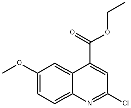 4-Quinolinecarboxylic acid, 2-chloro-6-methoxy-, ethyl ester 结构式