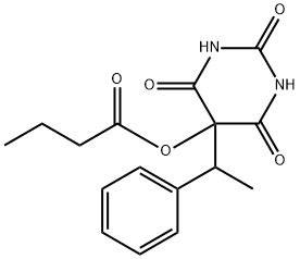 5-Butyryloxy-5-(α-methylbenzyl)barbituric acid 结构式