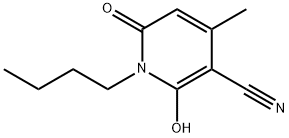 1-丁基-1,6-二氢-2-羟基-4-甲基-6-氧代-3-吡啶腈 结构式