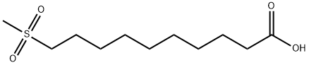 10-METHYLSULFONYL)CAPRIC ACID 结构式