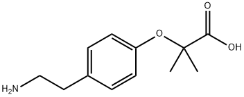 Propanoic acid, 2-[4-(2-aminoethyl)phenoxy]-2-methyl- 结构式