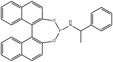 (11BR)-N-[(S)-1-苯基乙基]-联萘并[2,1-D:1',2'-F][1,3,2]二氧膦杂-4-胺 结构式