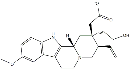 Corynan-17-ol, 18,19-didehydro-10-methoxy-, acetate (ester) 结构式