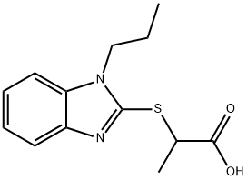 2-[(1-丙基-1H-1,3-苯并二唑-2-基)硫烷基]丙酸 结构式