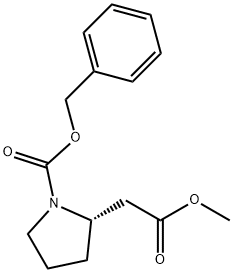 2-Pyrrolidineacetic acid, 1-[(phenylmethoxy)carbonyl]-, methyl ester, (2S)- 结构式