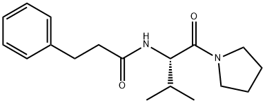 N-[(1S)-2-甲基-1-(1-吡咯烷羰基)丙基]-苯丙酰胺 结构式