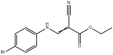 2-Propenoic acid, 3-[(4-bromophenyl)amino]-2-cyano-, ethyl ester 结构式