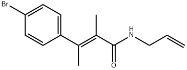 N-Allyl-4-bromo-α,β-dimethylcinnamamide 结构式
