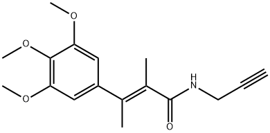 α,β-Dimethyl-N-(2-propynyl)-3,4,5-trimethoxycinnamamide 结构式