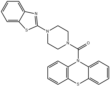 10H-Phenothiazine,10-[[4-(2-benzothiazolyl)-1-piperazinyl]carbonyl]-(9CI) 结构式