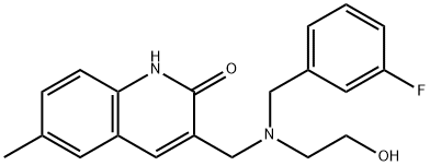 2(1H)-Quinolinone,3-[[[(3-fluorophenyl)methyl](2-hydroxyethyl)amino]methyl]-6-methyl-(9CI) 结构式