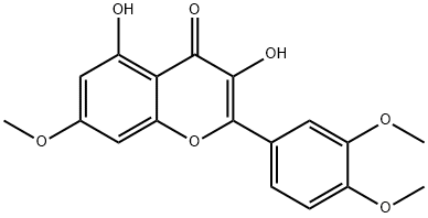 3',4',7-三甲氧基槲皮素 结构式