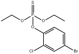O,O-二乙基-O-(2-氯-4-溴苯基)硫代磷酸酯 结构式