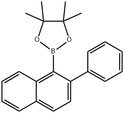 (2-苯基-1-萘基)硼酸频哪醇酯 结构式