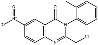 4(3H)-喹唑啉酮,2-(氯甲基)-3-(2-甲基苯基)-6-硝基- 结构式