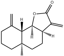 (3aR)-3aα,4,5,5a,6,7,8,9,9aβ,9bα-Decahydro-5aα-methyl-3,9-bis(methylene)naphtho[1,2-b]furan-2(3H)-one 结构式
